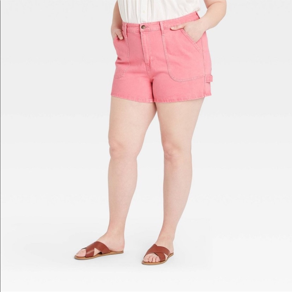 Universal Thread High Rise Carpenter Shorts Pink 24W